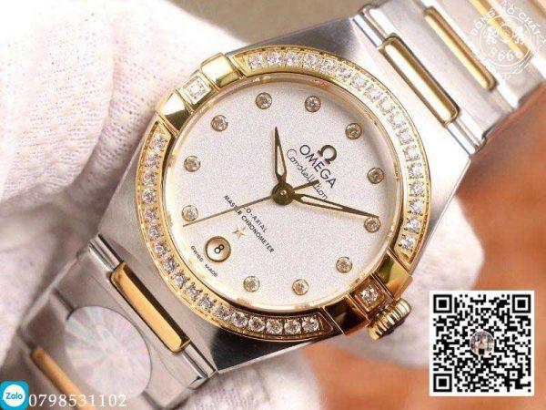 đồng hồ omega nữ siêu đẹp, chuẩn bản Replica 1:1 máy Thụy Sĩ