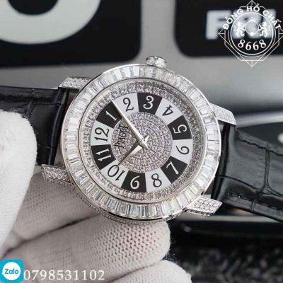 Đồng hồ Piaget Altipnano Diamond White Replica 1:1 có bộ mặt Dial khá Retro đính kín đá