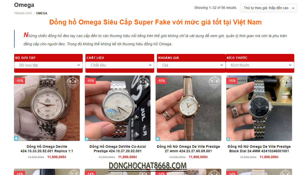 ⚜️ 100+ Mẫu đồng hồ Omega Siêu Cấp Super Fake giá tốt nhất Việt Nam
