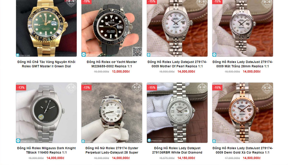 Cụ thể mức giá của các sản phẩm đồng hồ Rolex Super Fake sẽ từ 15 tới 30 triệu VNĐ